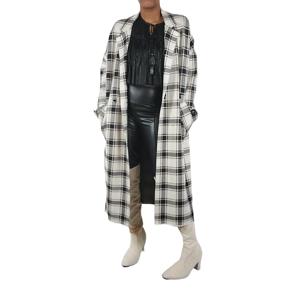 Zara Bloggers Fave Plaid-Houndstooth Double Breast Lightweight Oversized… - Picture 2 of 14